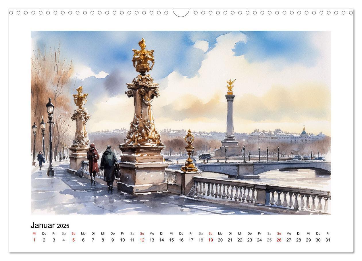 Bild: 9783383825774 | Romantisches Paris (Wandkalender 2025 DIN A3 quer), CALVENDO...