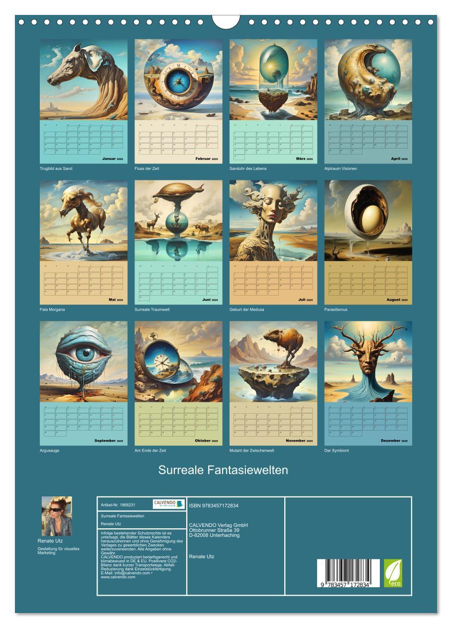 Bild: 9783457172834 | Surreale Fantasiewelten (Wandkalender 2025 DIN A3 hoch), CALVENDO...