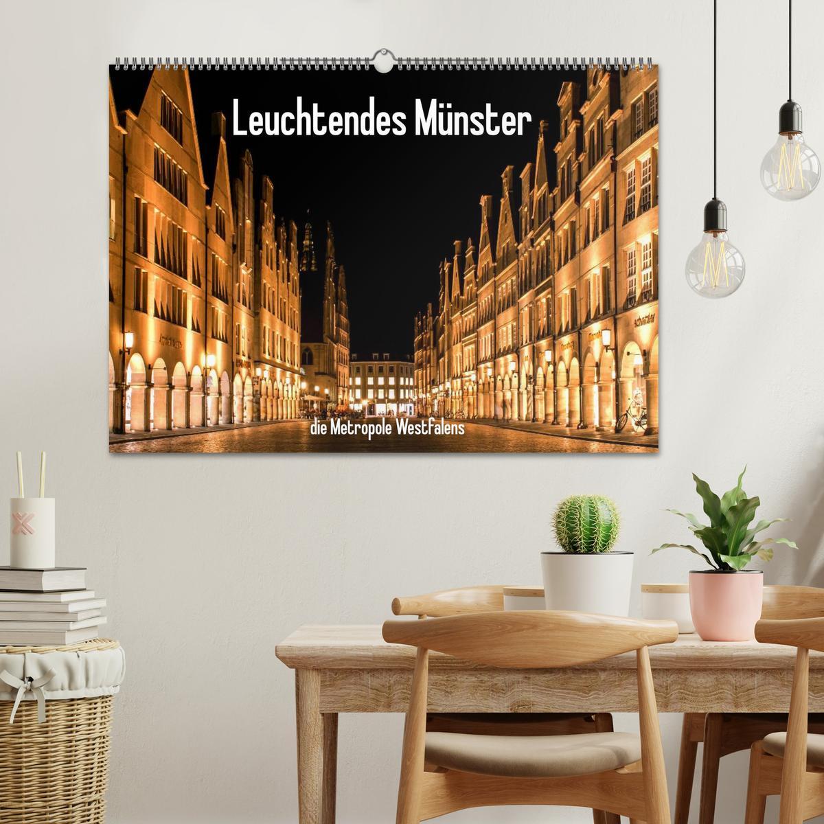 Bild: 9783435558094 | Leuchtendes Münster 2025 - die Metropole Westfalens (Wandkalender...