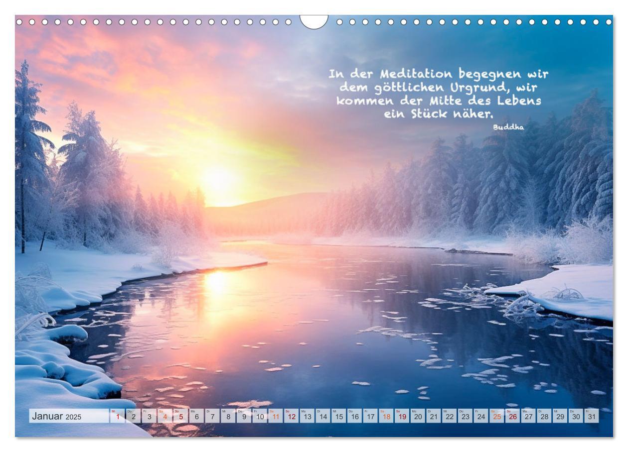 Bild: 9783383909184 | Meditation und innerer Frieden (Wandkalender 2025 DIN A3 quer),...