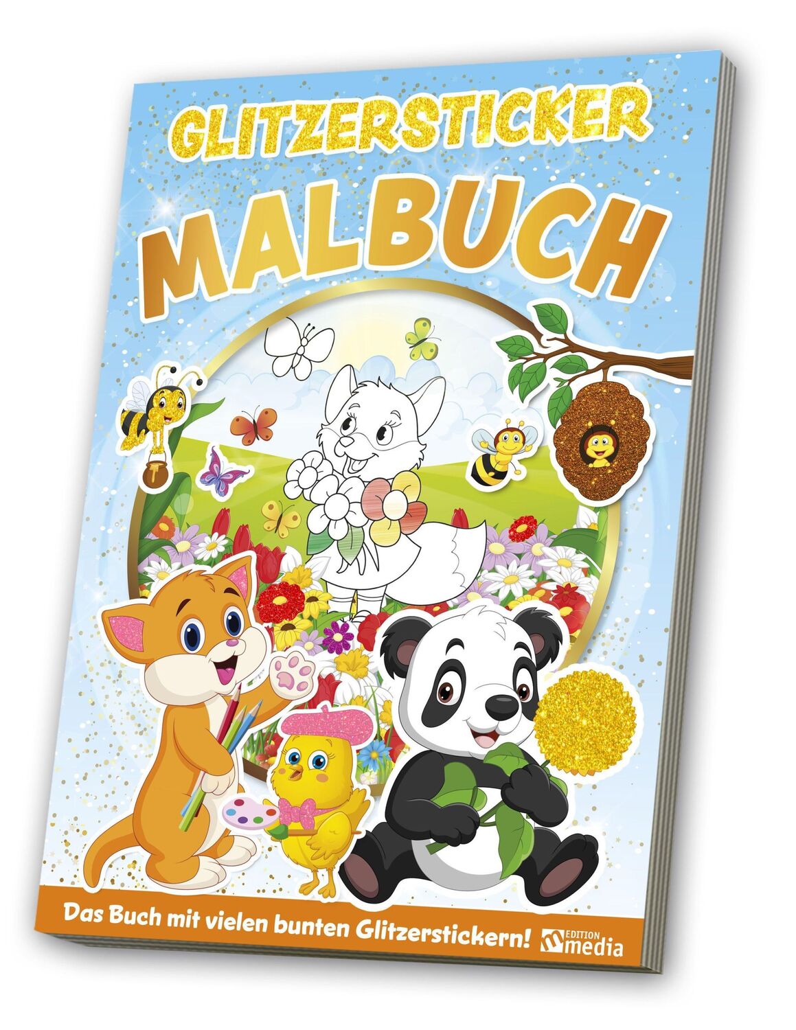 Cover: 4019393988037 | Glitzersticker XXL-Malbuch Lernspaß im Frühling | mbH | Buch | Deutsch