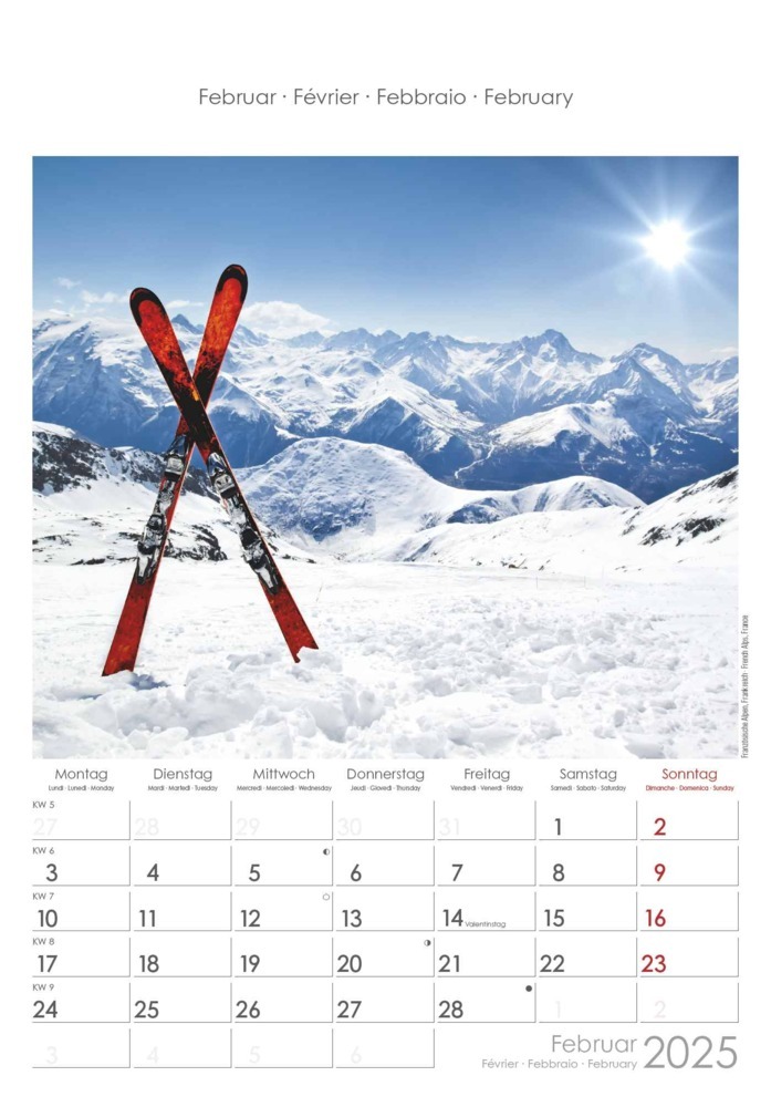 Bild: 4251732341091 | Alpen 2025 - Bild-Kalender 23,7x34 cm - The Alps - Wandkalender -...