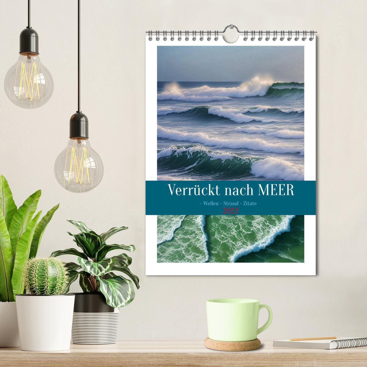 Bild: 9783435882434 | Verrückt nach MEER - Wellen - Strand - Zitate (Wandkalender 2025...