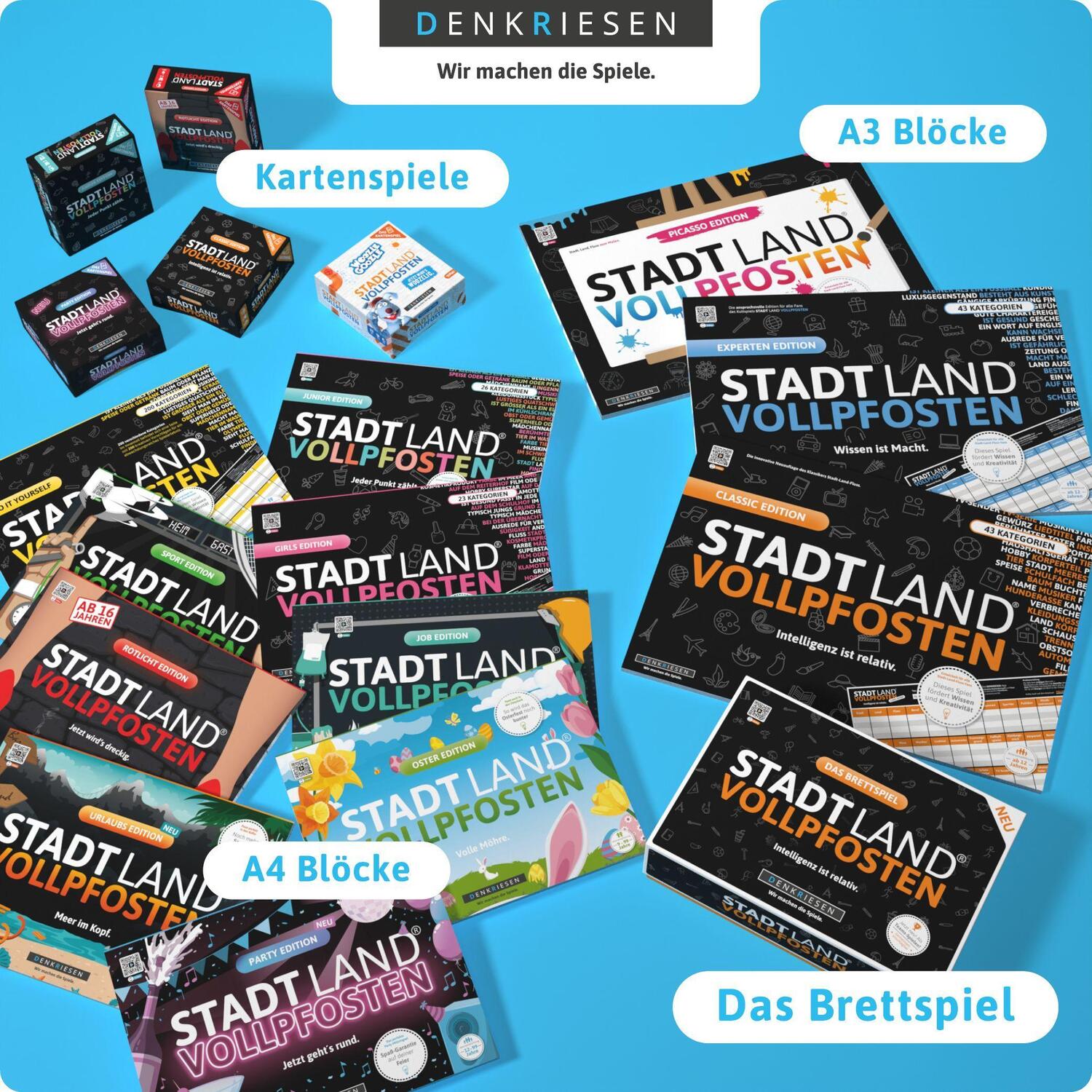 Bild: 4260528093892 | STADT LAND VOLLPFOSTEN® - Das Brettspiel - ERWEITERUNG - ROTLICHT...