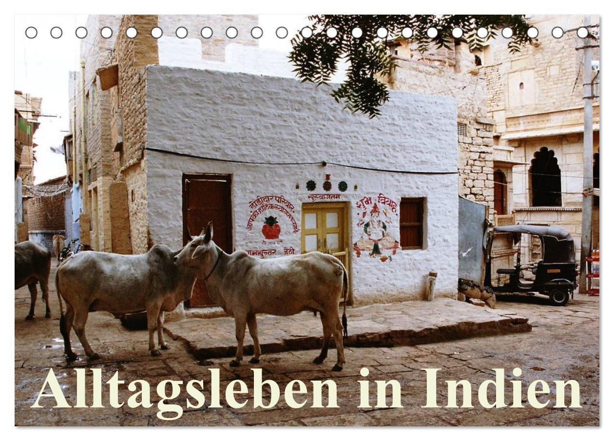 Cover: 9783435728114 | Alltagsleben in Indien (Tischkalender 2025 DIN A5 quer), CALVENDO...