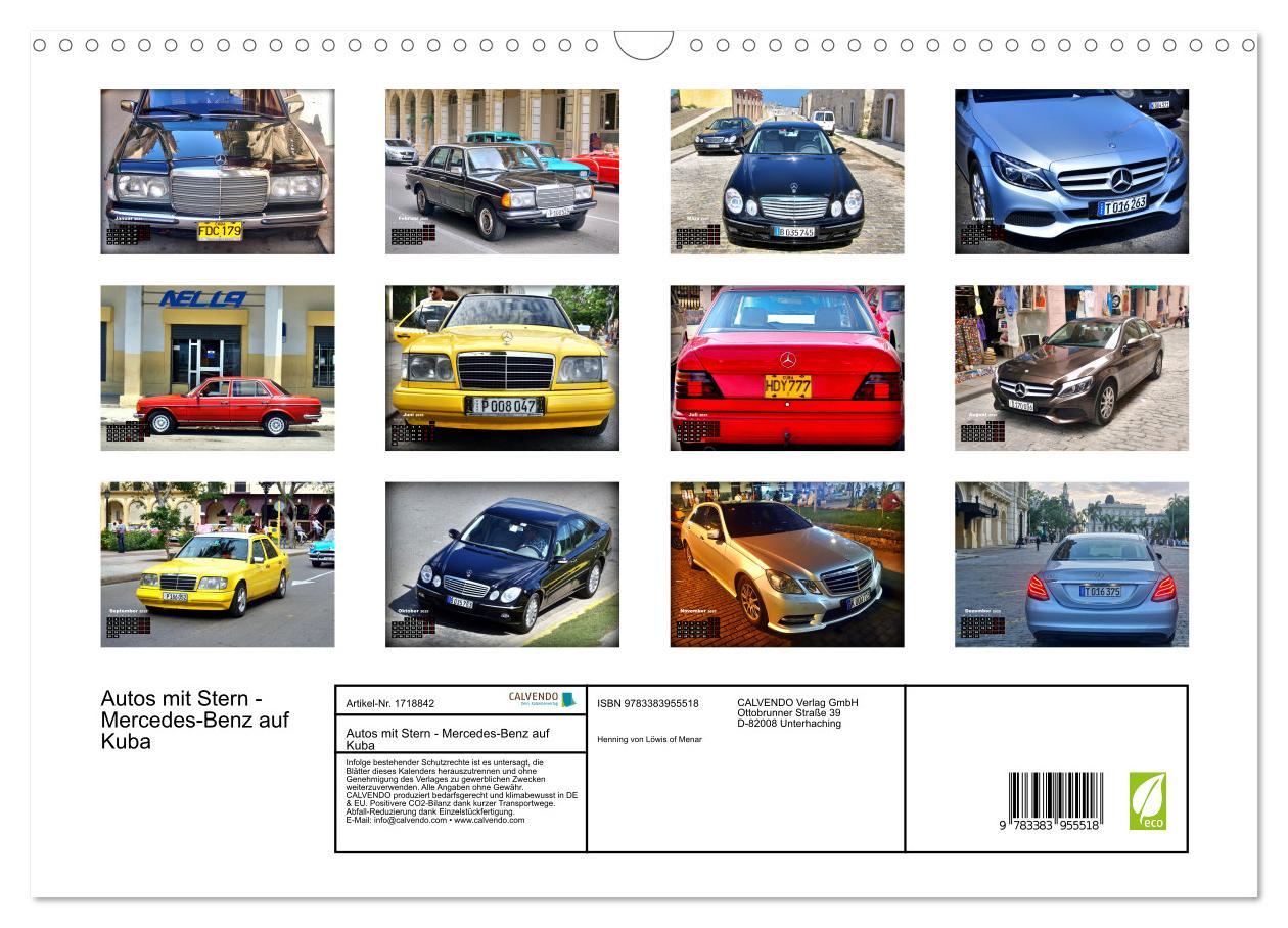 Bild: 9783383955518 | Autos mit Stern - Mercedes-Benz auf Kuba (Wandkalender 2025 DIN A3...