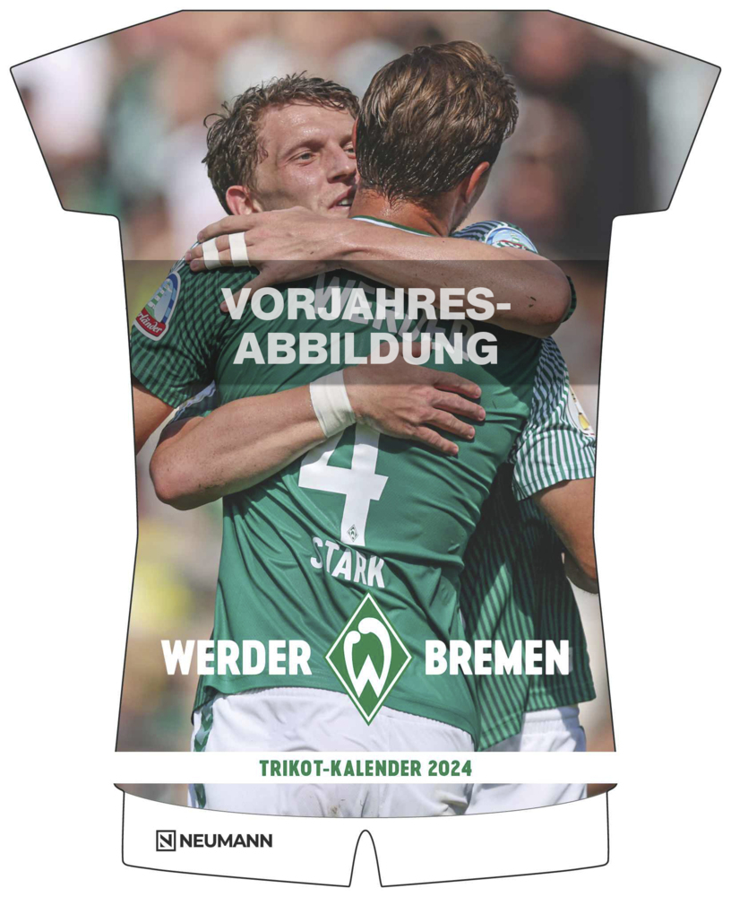 Cover: 4002725994509 | N NEUMANNVERLAGE - Werder Bremen 2025 Trikotkalender, 34,1x42cm,...