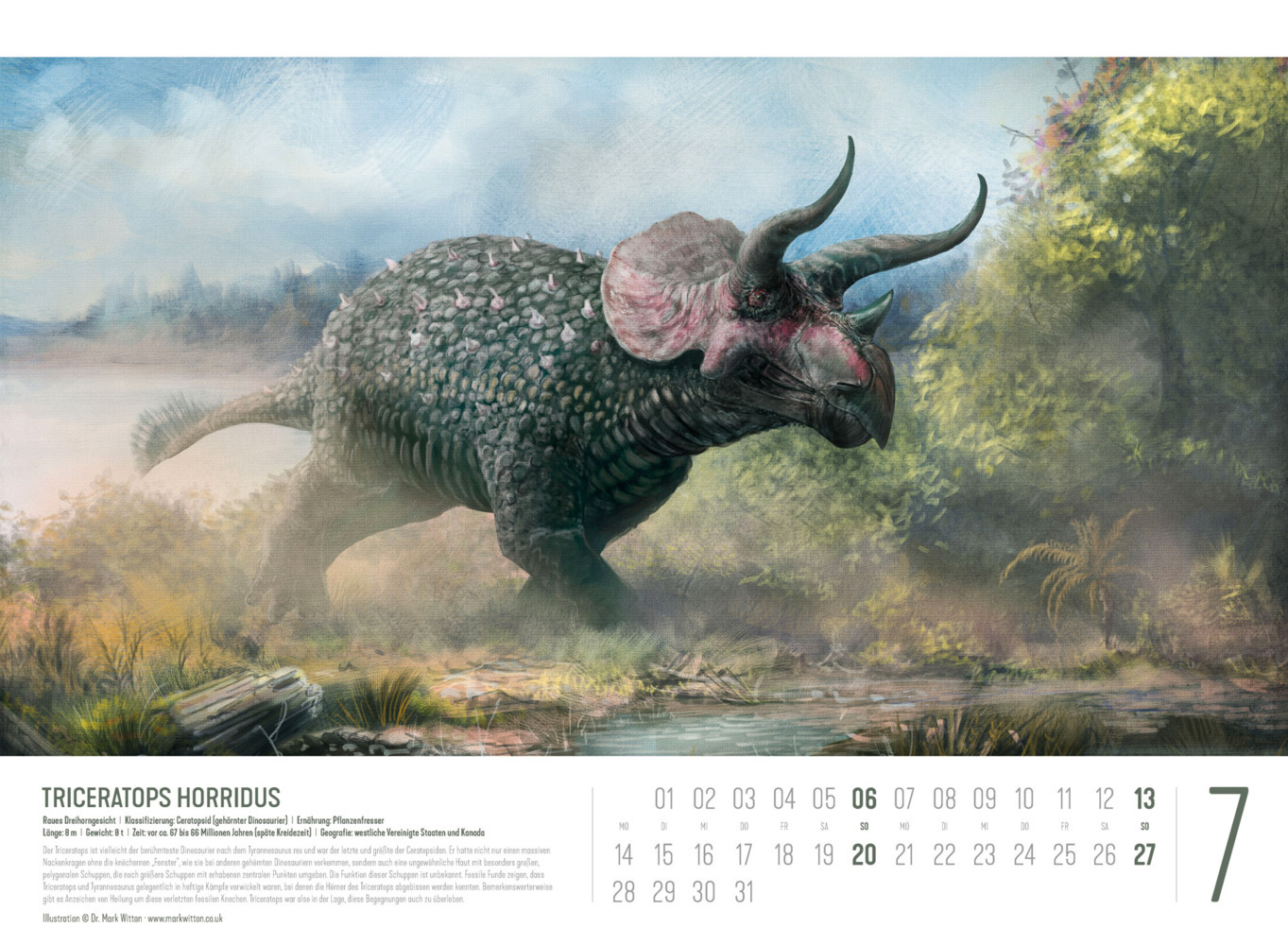 Bild: 9783838435237 | Dinosaurier Kalender 2025 | Dr. Mark Witton (u. a.) | Kalender | 14 S.