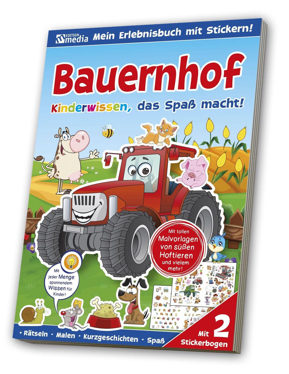 Cover: 4019393912568 | Sticker-Übungsbuch - Bauernhof, Natur | media Verlagsgsellschaft mbH