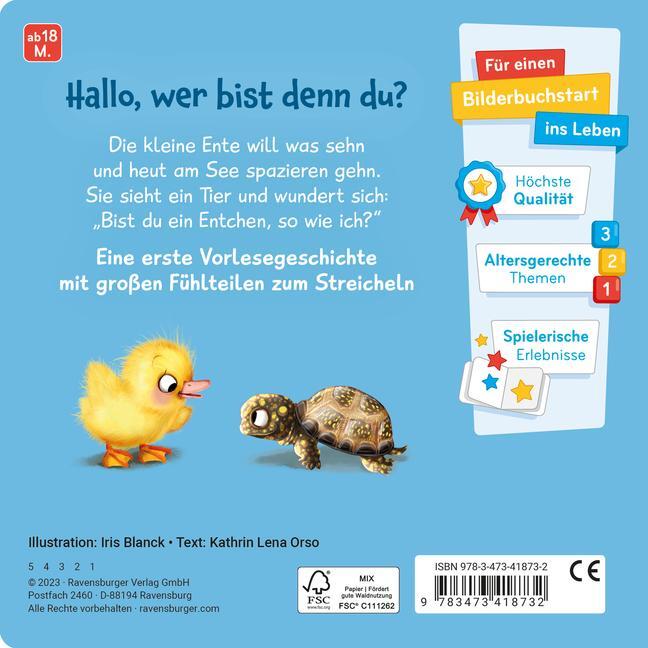 Bild: 9783473418732 | Mein erstes Vorlese-Fühlbuch: Bist du eine Ente? | Kathrin Lena Orso