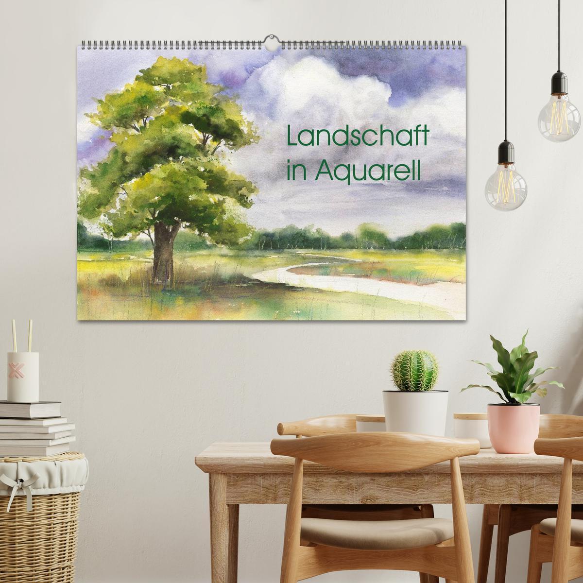 Bild: 9783435481552 | Landschaft in Aquarell (Wandkalender 2025 DIN A2 quer), CALVENDO...