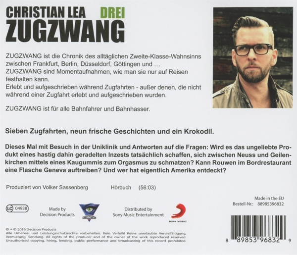 Cover: 889853968329 | ZugZwang drei | Christian Jonas Lea | Audio-CD | CD | 2016