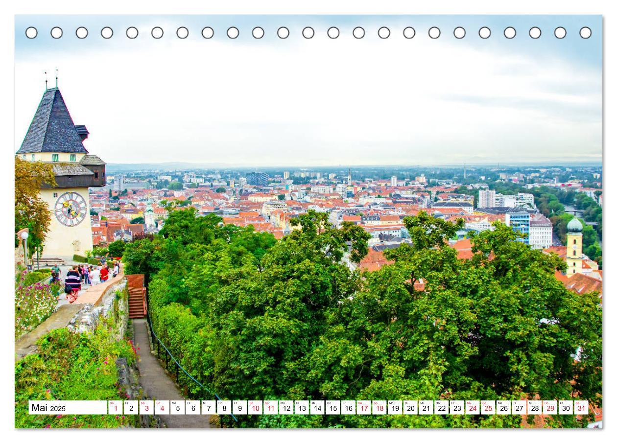 Bild: 9783435266968 | Graz - Ausblick auf die Dachlandschaft (Tischkalender 2025 DIN A5...