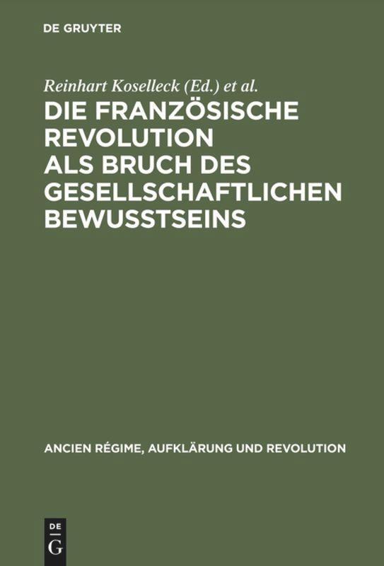 Cover: 9783486540314 | Die Französische Revolution als Bruch des gesellschaftlichen...