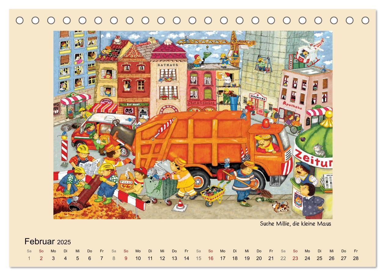 Bild: 9783435823772 | Wimmelbilder (Tischkalender 2025 DIN A5 quer), CALVENDO Monatskalender