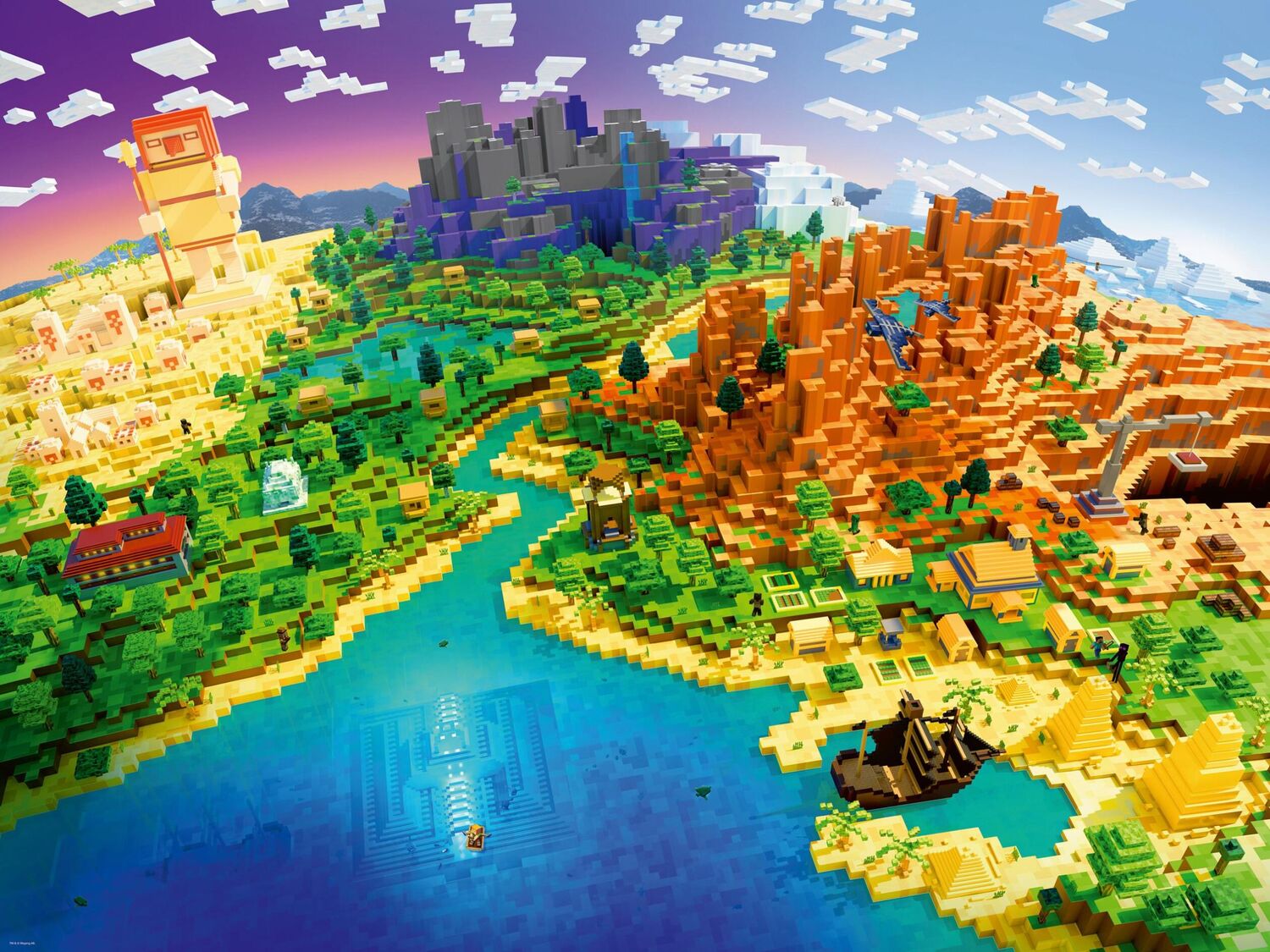 Cover: 4005555004332 | Ravensburger Puzzle 12000433 - World of Minecraft - 1500 Teile...