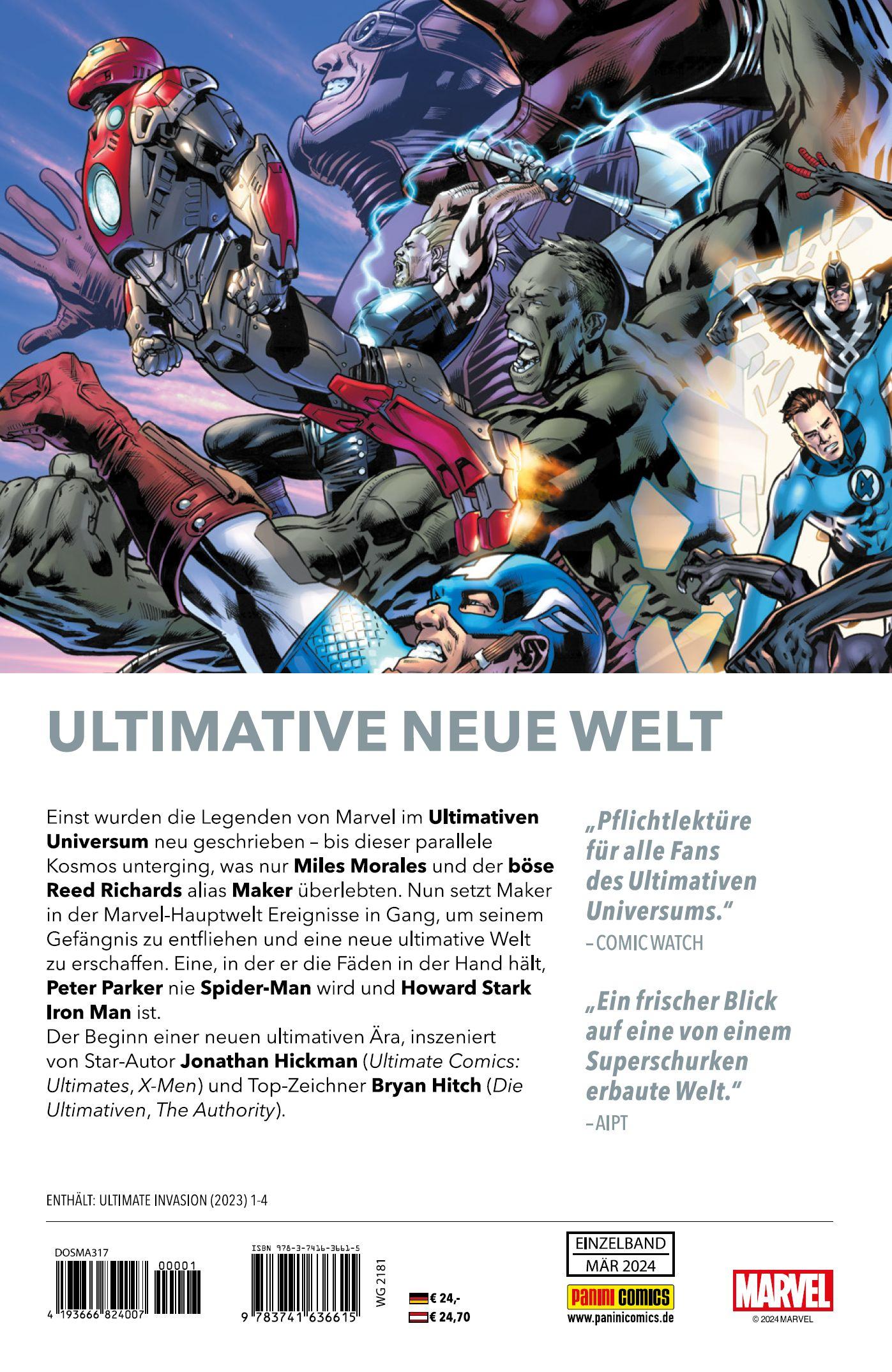 Rückseite: 9783741636615 | Ultimate Invasion: Ultimative Schöpfung | Jonathan Hickman (u. a.)