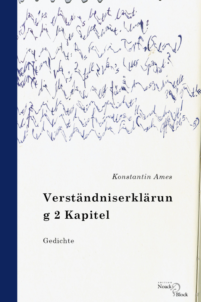 Cover: 9783868131598 | Verständniserklärun g 2 Kapitel | Gedichte | Konstantin Ames | Buch