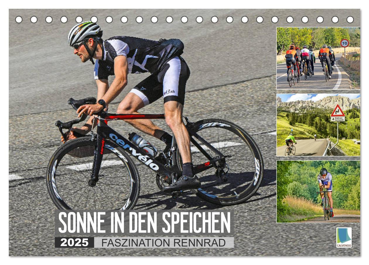 Cover: 9783435127122 | Sonne in den Speichen - Faszination Rennrad (Tischkalender 2025 DIN...