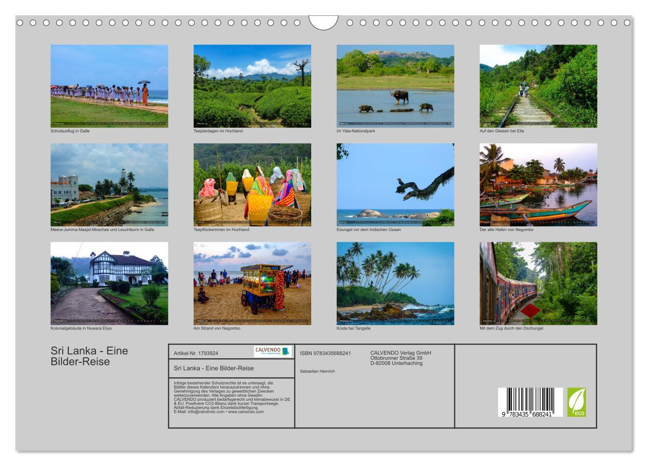 Bild: 9783435688241 | Sri Lanka - Eine Bilder-Reise (Wandkalender 2025 DIN A3 quer),...