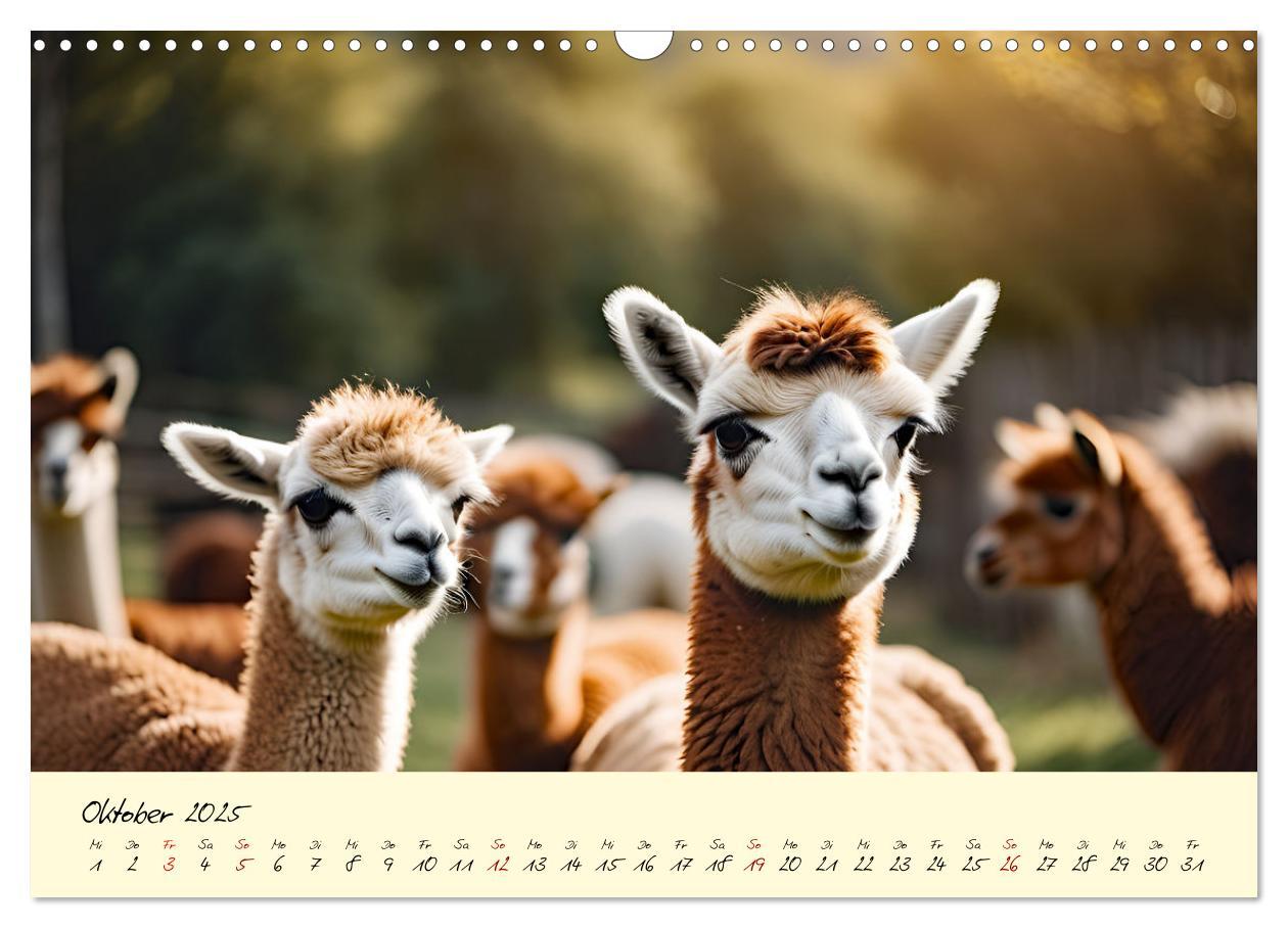 Bild: 9783457189399 | Alpakas, die sanften Andenbewohner (Wandkalender 2025 DIN A3 quer),...