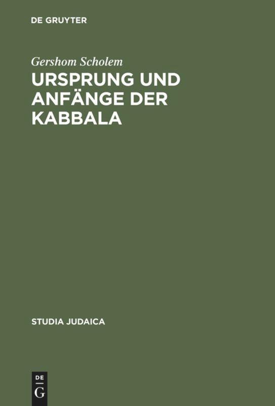 Cover: 9783110172539 | Ursprung und Anfänge der Kabbala | Gershom Scholem | Buch | X | 2001