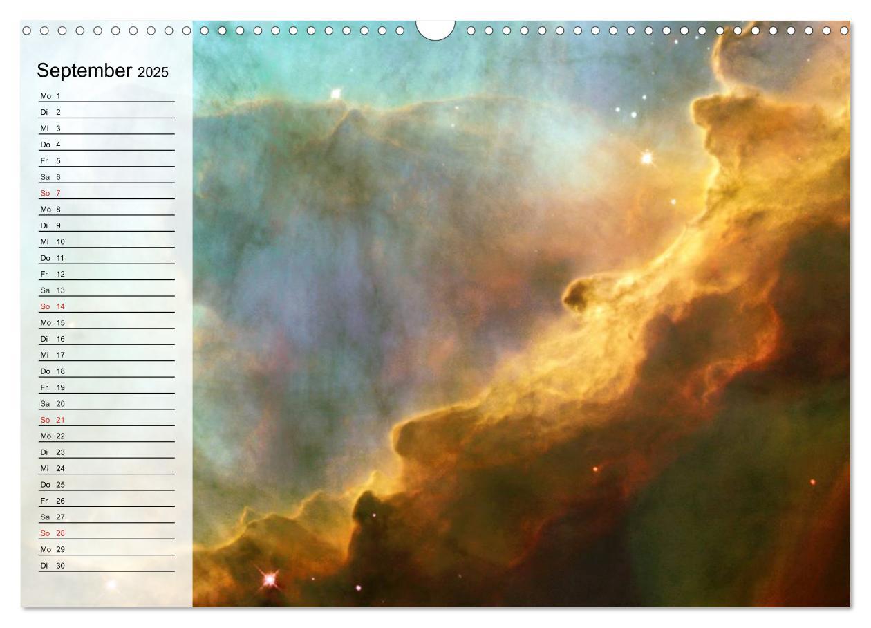 Bild: 9783435530106 | Universum. Farbenpracht der Gasnebel (Wandkalender 2025 DIN A3...