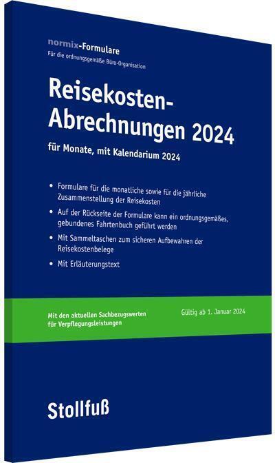 Cover: 9783083112242 | Reisekosten-Abrechnung 2024 mit Kalendarium | Taschenbuch | 100 S.