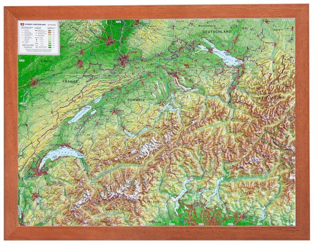 Cover: 4280000664860 | Relief Schweiz klein 1:1 MIO mit Holzrahmen | André Markgraf (u. a.)