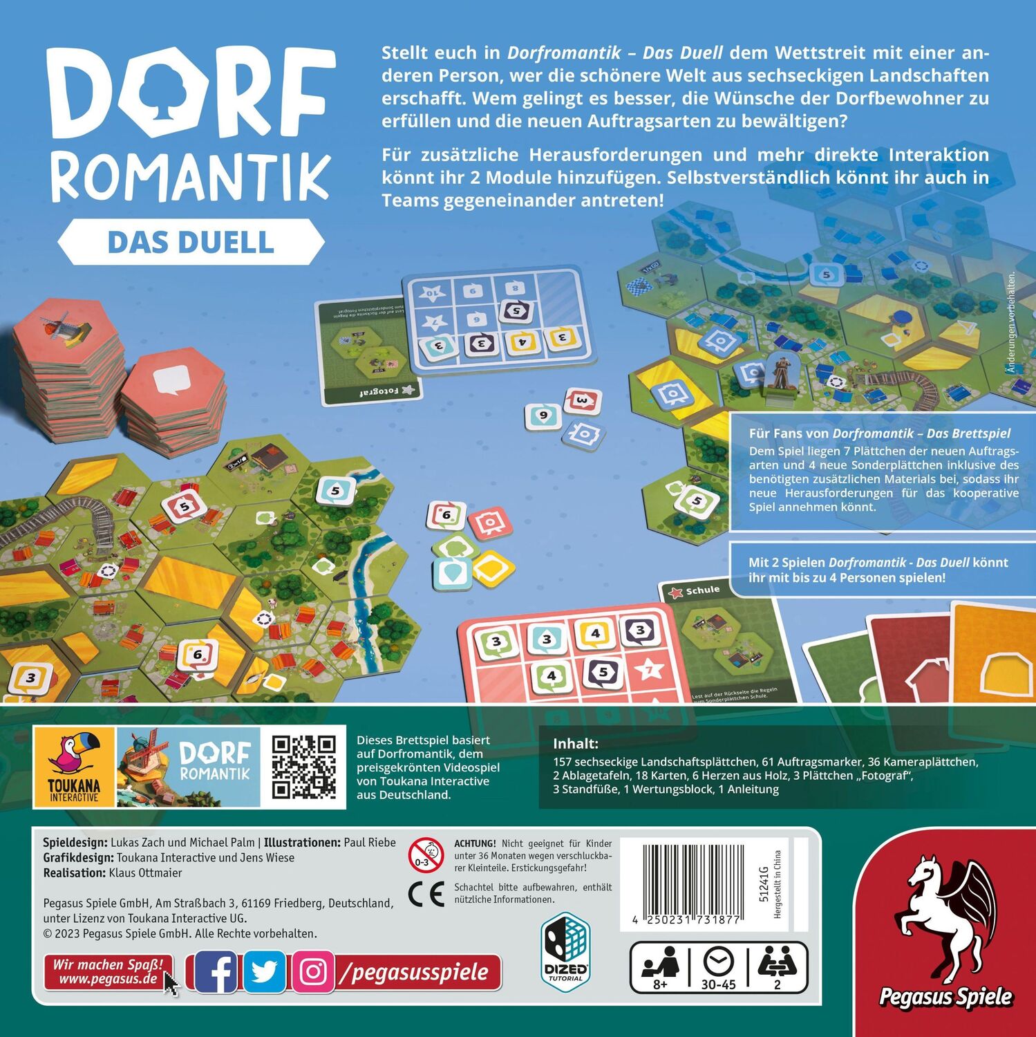 Bild: 4250231736094 | Dorfromantik - Das Duell | Spiel | 51241G | Deutsch | 2023 | Pegasus