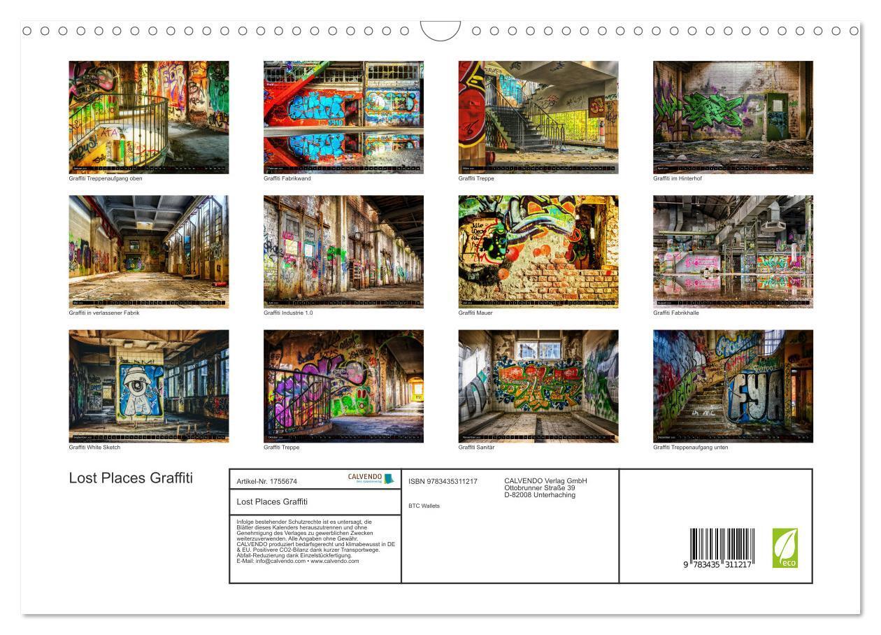 Bild: 9783435311217 | Lost Places Graffiti (Wandkalender 2025 DIN A3 quer), CALVENDO...