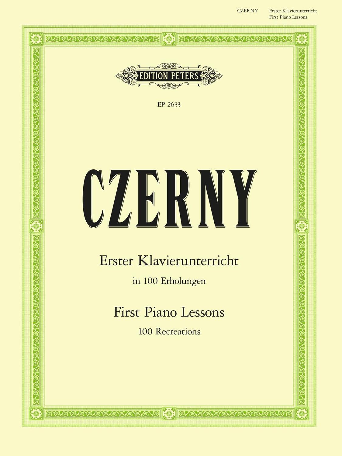 Cover: 9790014012144 | First Piano Lessons in 100 Recreations | Carl Czerny | Taschenbuch