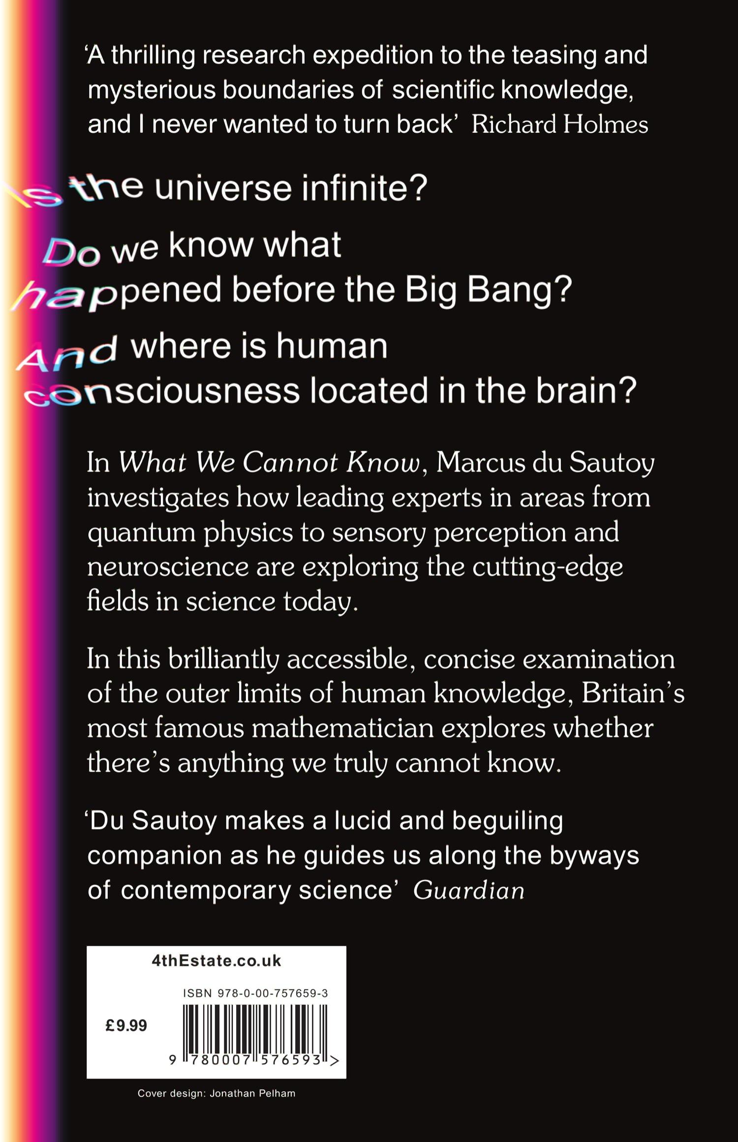 Rückseite: 9780007576593 | What We Cannot Know | Marcus Du Sautoy | Taschenbuch | 440 S. | 2017