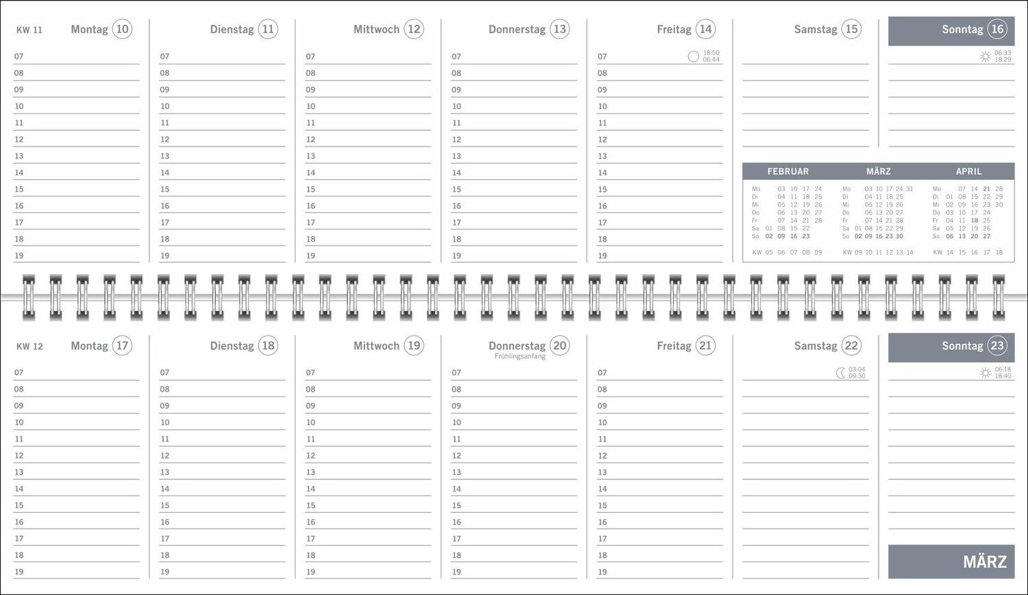 Bild: 9783756406661 | Wochenquerplaner Grün 2025 | Heye | Kalender | Bürokalender Heye