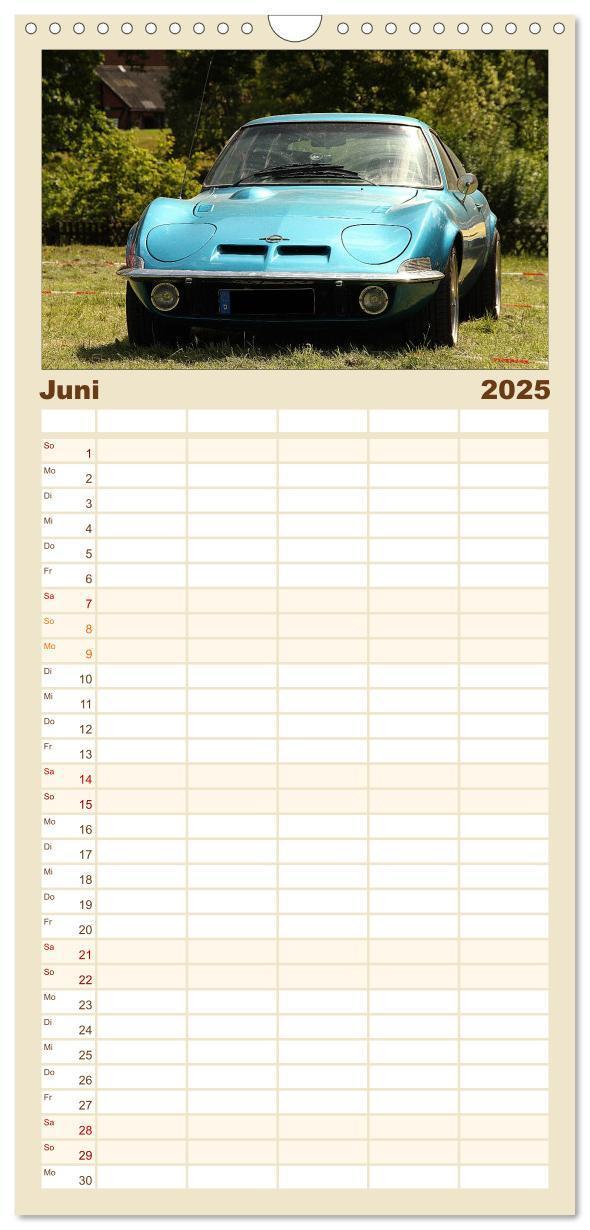 Bild: 9783457111581 | Familienplaner 2025 - Opel GT Der Kalender mit 5 Spalten...