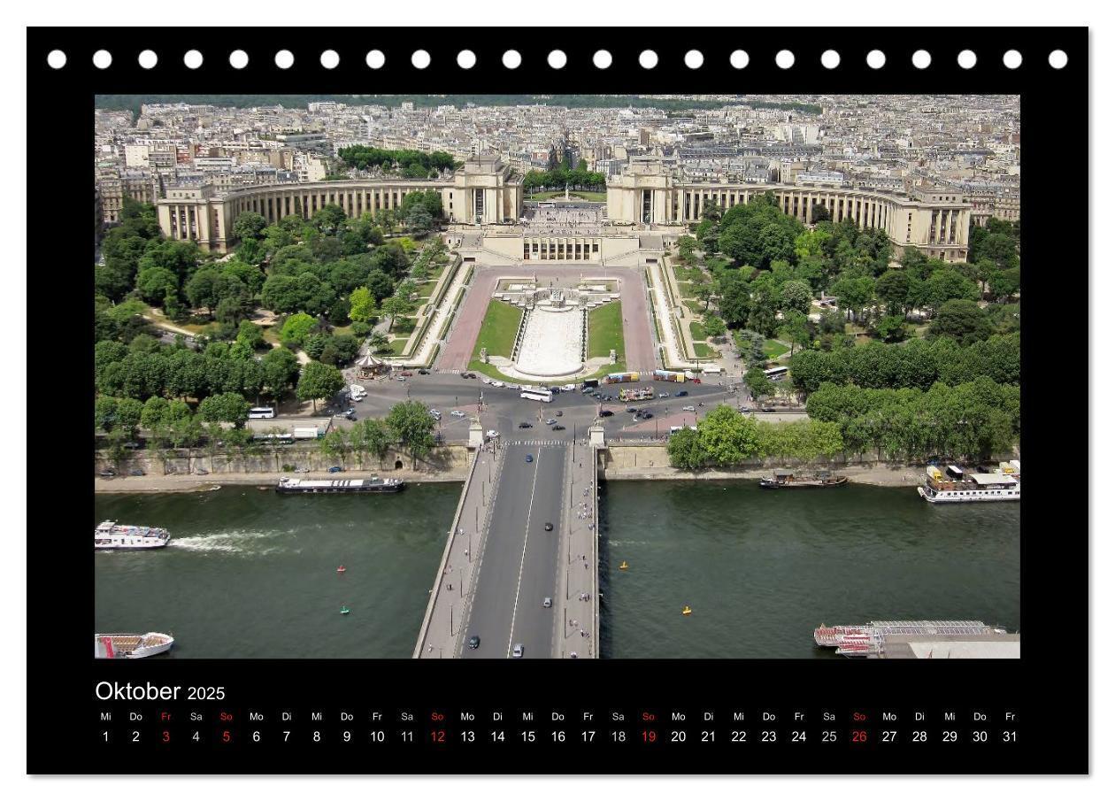 Bild: 9783435720750 | Paris von oben (Tischkalender 2025 DIN A5 quer), CALVENDO...