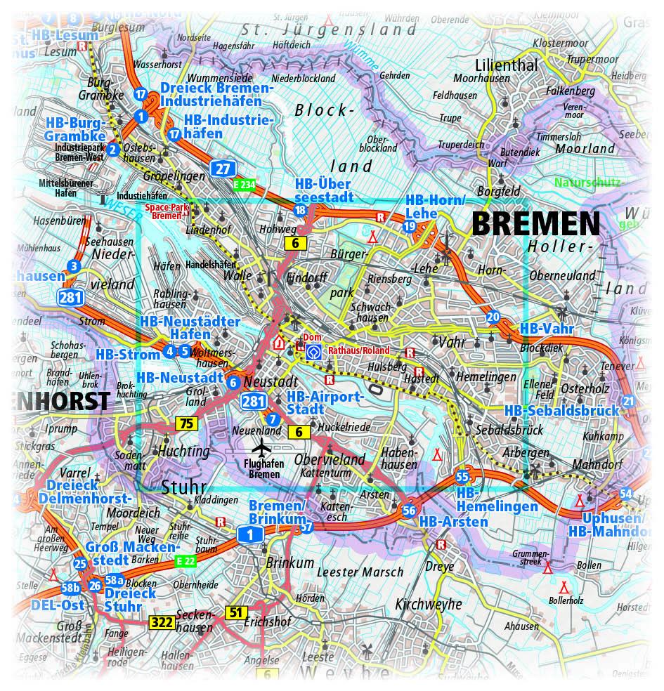 Bild: 9783961322060 | Bremen. Stadtplan 1:16 000 | (Land-)Karte | Stadtplan (PUBLICPRESS)