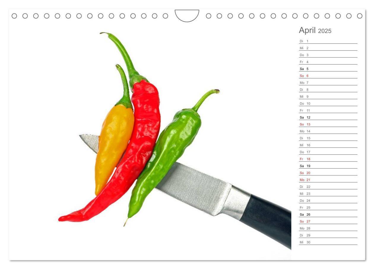 Bild: 9783435560189 | Echt scharf - Der Chili-Küchen-Planer (Wandkalender 2025 DIN A4...