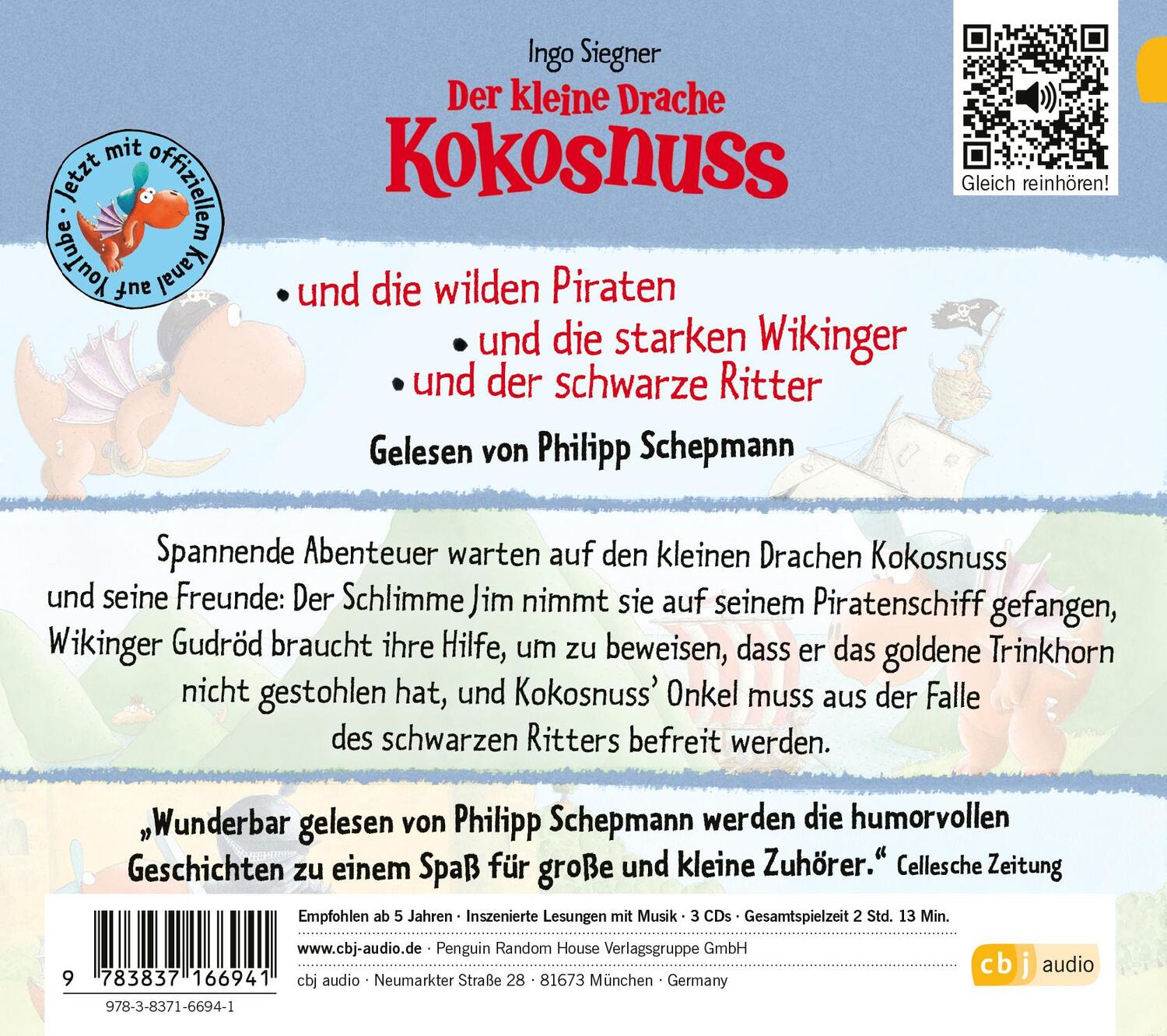 Bild: 9783837167467 | Der kleine Drache Kokosnuss - Schulabenteuer | Ingo Siegner | Audio-CD