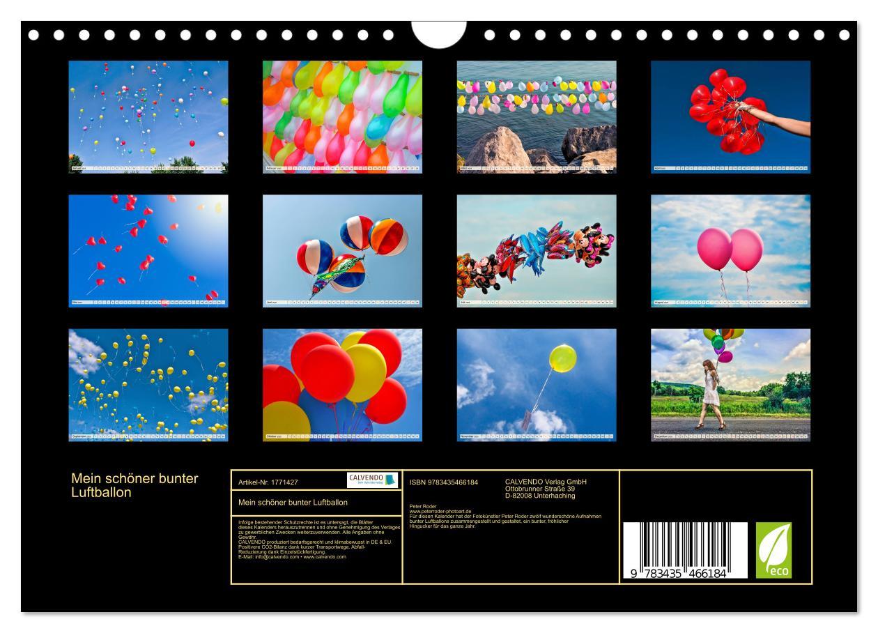 Bild: 9783435466184 | Mein schöner bunter Luftballon (Wandkalender 2025 DIN A4 quer),...