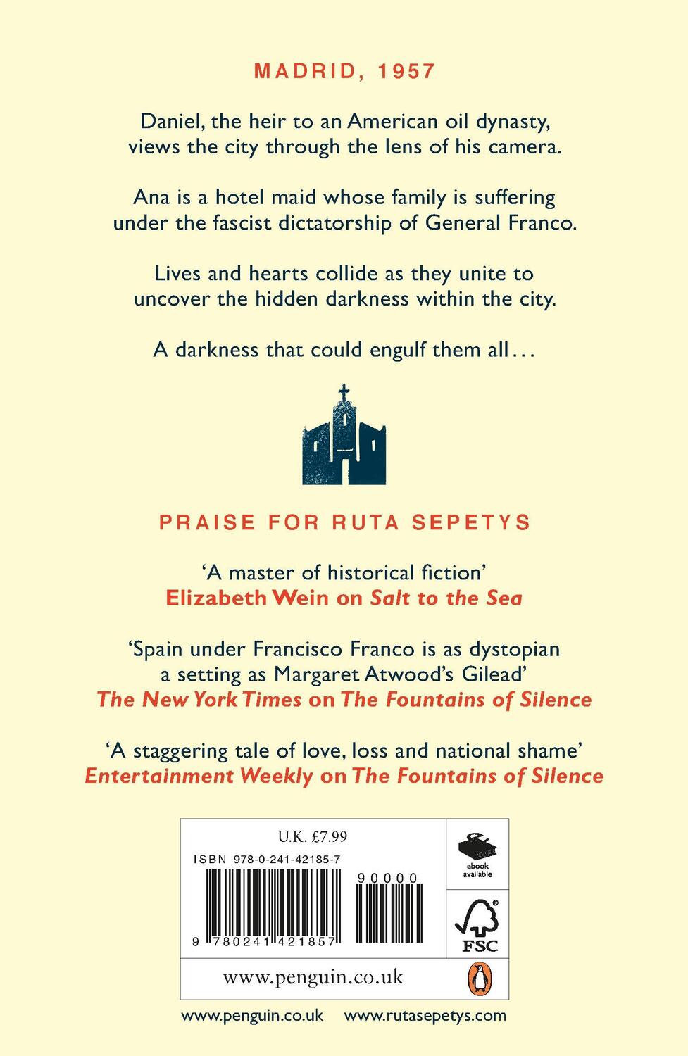 Rückseite: 9780241421857 | The Fountains of Silence | Ruta Sepetys | Taschenbuch | 512 S. | 2021