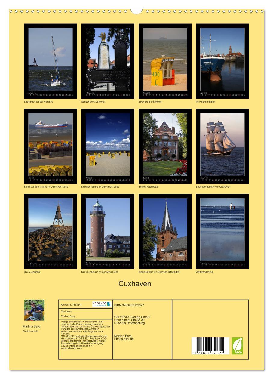 Bild: 9783457073377 | Cuxhaven (hochwertiger Premium Wandkalender 2025 DIN A2 hoch),...