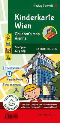 Cover: 9783707923162 | Kinderkarte Wien, Stadtplan 1:40.000, freytag &amp; berndt | Fürnhammer