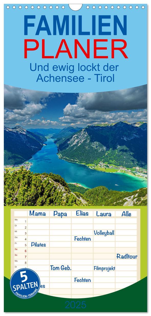 Cover: 9783457150955 | Familienplaner 2025 - Und ewig lockt der Achensee - Tirol mit 5...