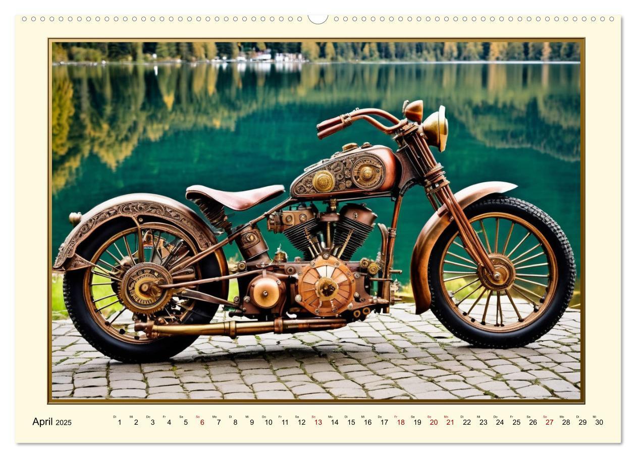 Bild: 9783457139592 | Motorräder im Steampunk-Style (Wandkalender 2025 DIN A2 quer),...