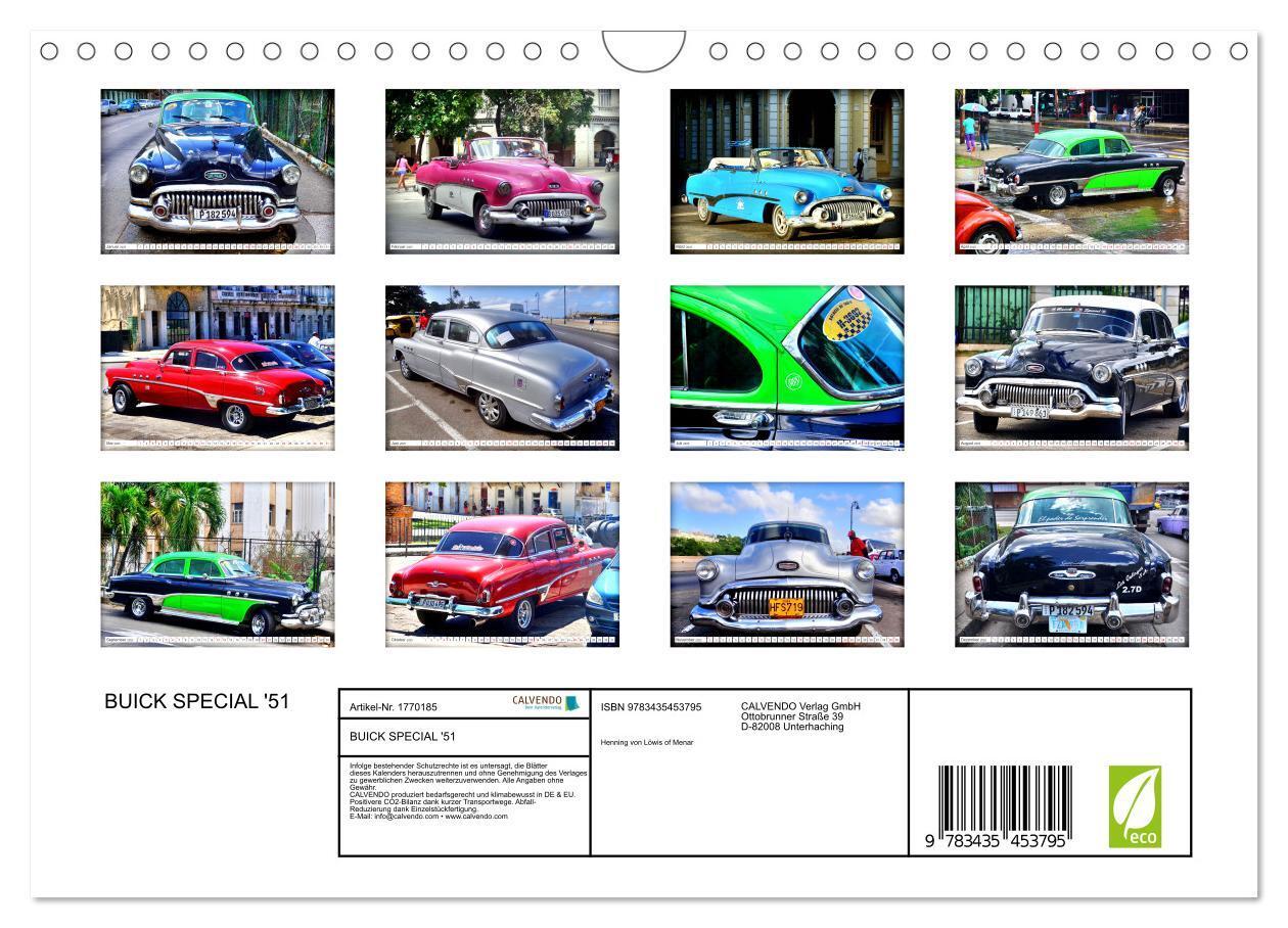 Bild: 9783435453795 | BUICK SPECIAL '51 (Wandkalender 2025 DIN A4 quer), CALVENDO...