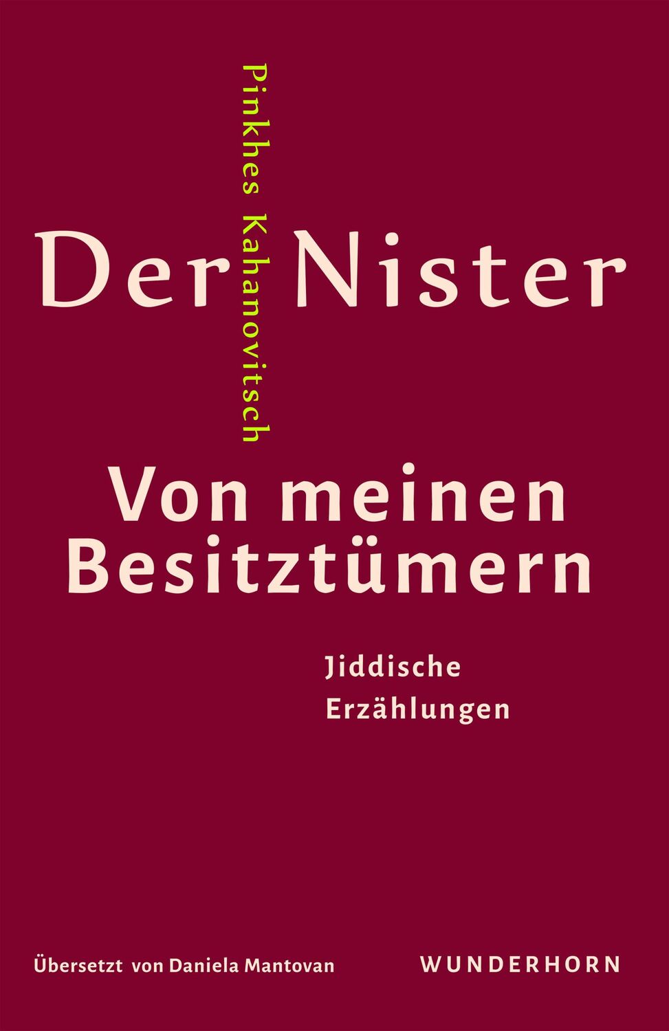 Cover: 9783884236970 | Von meinen Besitztümern | Jiddische Erzählungen | Nister | Taschenbuch