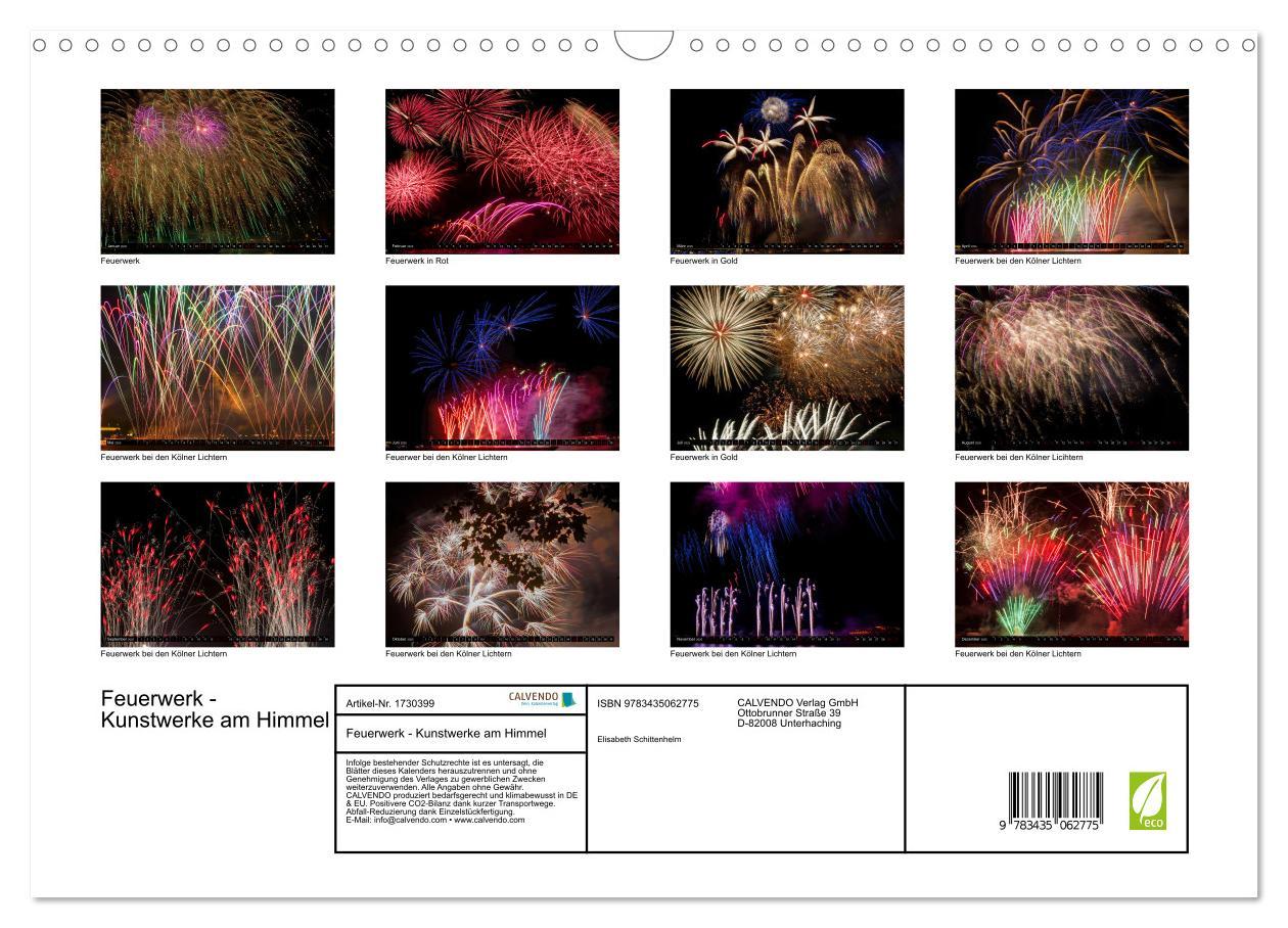 Bild: 9783435062775 | Feuerwerk - Kunstwerke am Himmel (Wandkalender 2025 DIN A3 quer),...