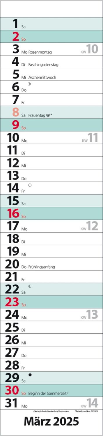 Bild: 9783731879602 | Streifenplaner Compact Türkis 2025 | Verlag Korsch | Kalender | 13 S.