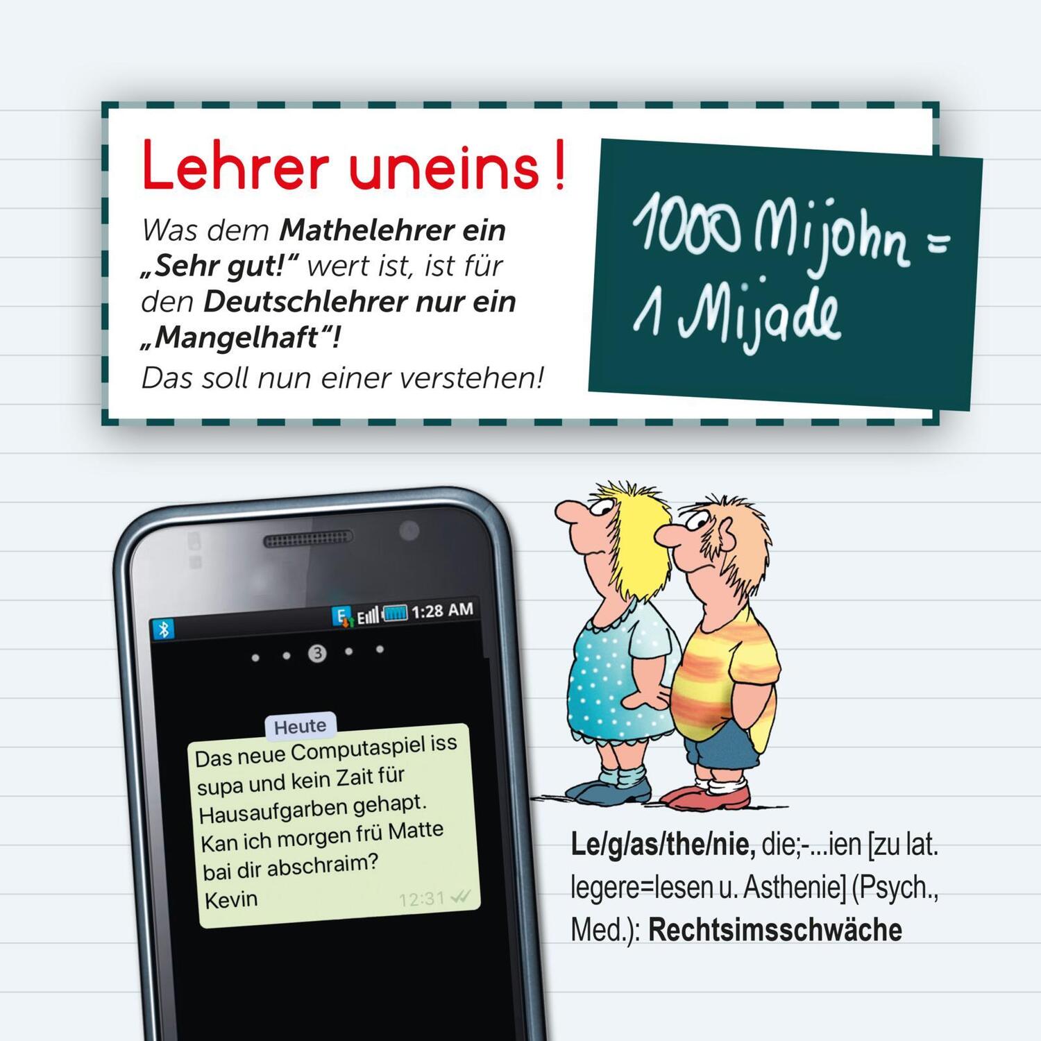 Bild: 9783830344629 | In der Schule! | Lustiges Geschenkbuch für Schüler und Lehrer | Stein